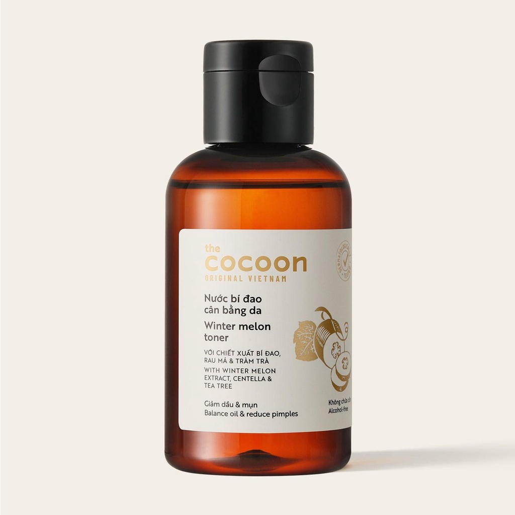 Nước bí đao cân bằng da Cocoon cấp ẩm cho làn da luôn mịn màng và giảm thiểu các vết đỏ trên da