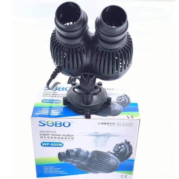 Máy Thồi Luồng Sobo 2 Đầu WP-800M (25W - 20000 L/H) - Quạt Máy Thổi Luồng, Tạo Sóng Sobo 2 Đầu Cho Hồ Cá