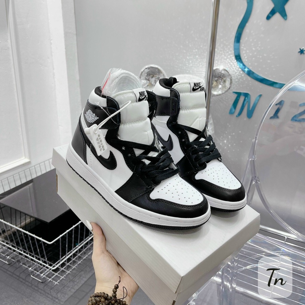 Giày Jordan Cổ Cao Nam Nữ, Giày Sneaker JD1 Đen Trắng Panda Thời Trang Cao Cấp Hottrend 2023