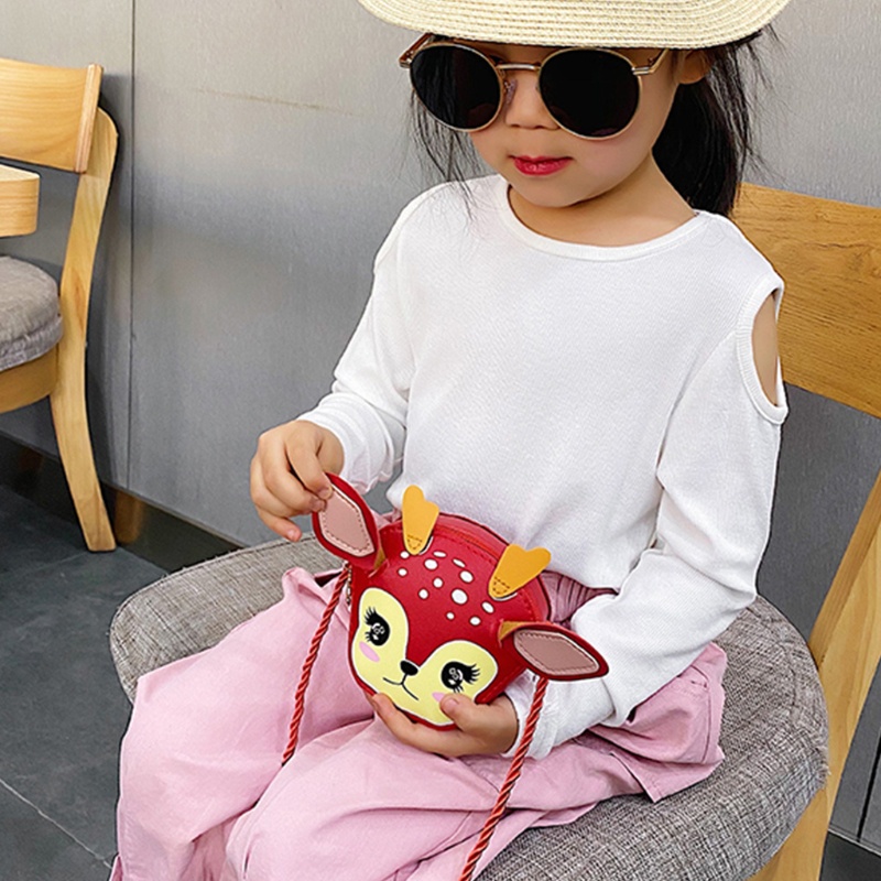 Túi Da Pu Đeo Chéo Mini In Họa Tiết Động Vật Dành Cho Các Bé