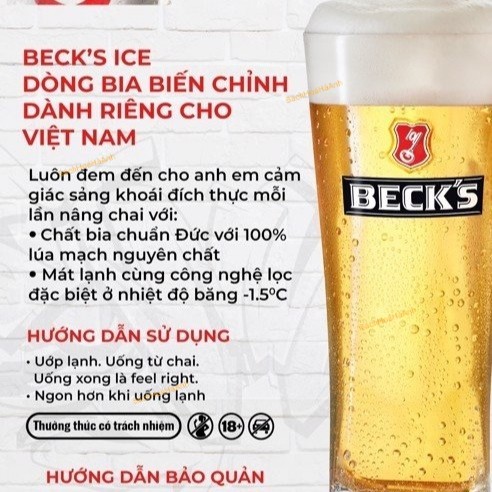 [MẪU TẾT 100% TRÚNG THƯỞNG] Bia Beck's Ice 330ml - 24 lon