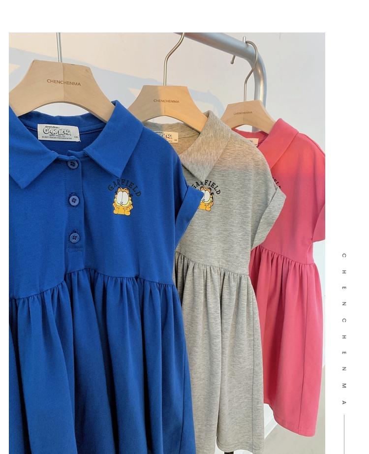 Đầm polo ngắn tay xinh xắn theo phong cách Hàn Quốc cho bé gái