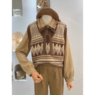 Áo gile len nữ quả trám cổ chữ V 2t.unisex áo gile nữ tính chất đẹp dễ phối đồ siêu hot P40