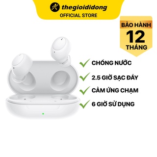 Tai nghe Bluetooth TWS Nhét tai OPPO ENCO Buds ETI81 Trắng Chống nước IP54 Chính hãng BH 12 tháng - Pin 24h có hộp sạc