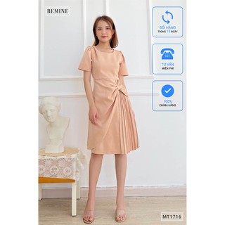 Đầm xếp nơ tà váy BEMINE MT1716DA