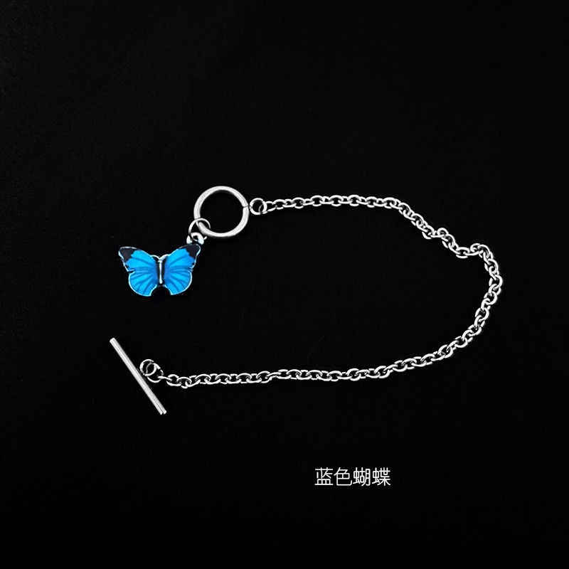 Vòng Tay Thép Titan Không Phai Màu Họa Tiết Bướm 22341 Làm Quà Tặng Cho Nữ