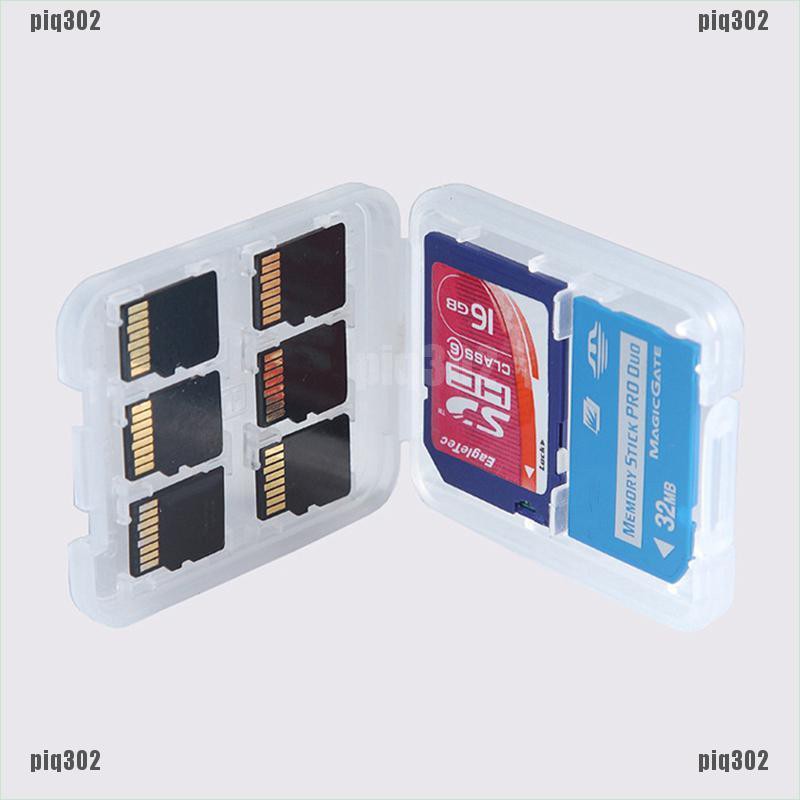 Hộp Đựng Thẻ Nhớ 8 Ngăn Piq302 Micro Sd Tf Sdhc Mspd Giá Đỡ