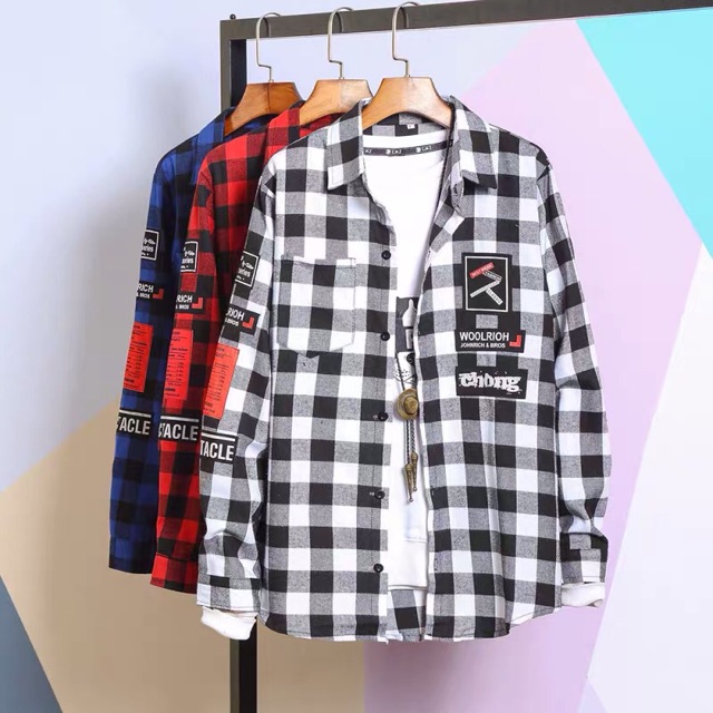 FREESHIP 50K - Áo Sơ Mi Caro Sơ Mi Flannel Áo Khoác Nam Nữ FLANNEL CARO In Cực Chất Nhiều Mẫu