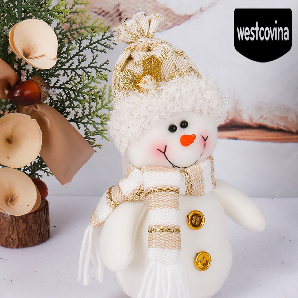 [Hot]☀ Búp Bê Người Tuyết Bằng Vải Dễ Thương Trang Trí Giáng Sinh