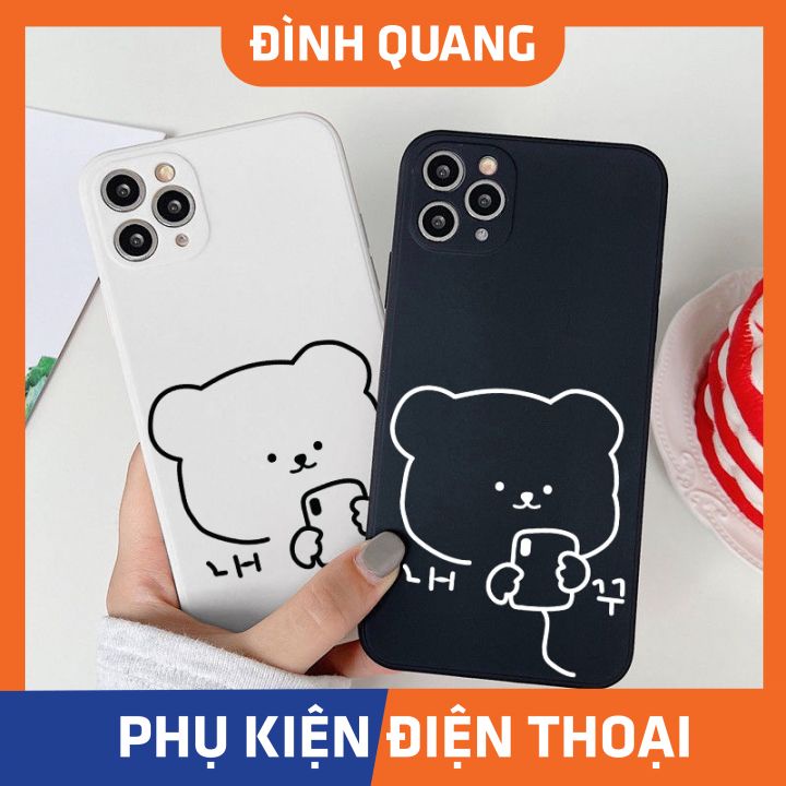 Ốp lưng iphone gấu nhắn tin 6/6plus/6splus/7/7plus/8/8plus/x/xr/xs/11/12/pro/max/plus/promax - ĐQ Store