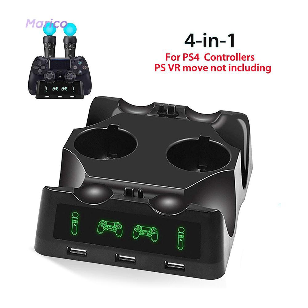 Đế Sạc Đứng 4 Trong 1 Cho Tay Cầm Chơi Game Ps4 + Ps Move