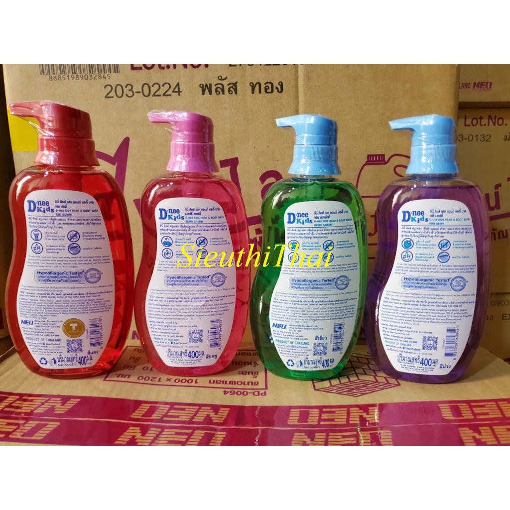 Sữa Tắm và gội Dnee Kids chai 400ML toàn Thân Cho Bé Thái Lan