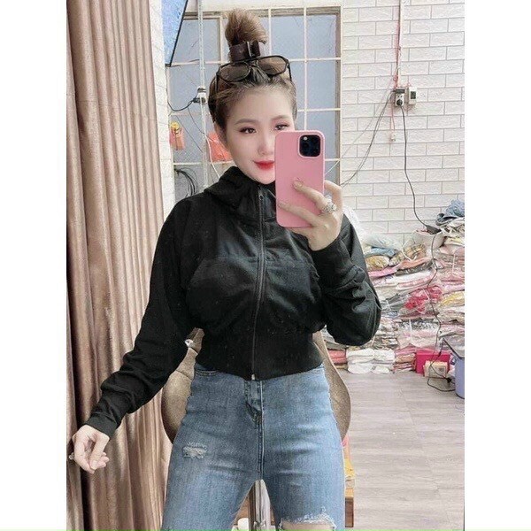 ÁO KHOÁC THUN CROPTOP