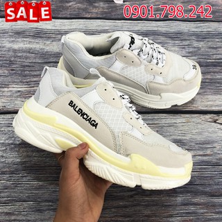 [FREE SHIP] Giày BALEN Triple S Màu Trắng Full Nam Nữ [ KÈM ẢNH THẬT VIDEO ]