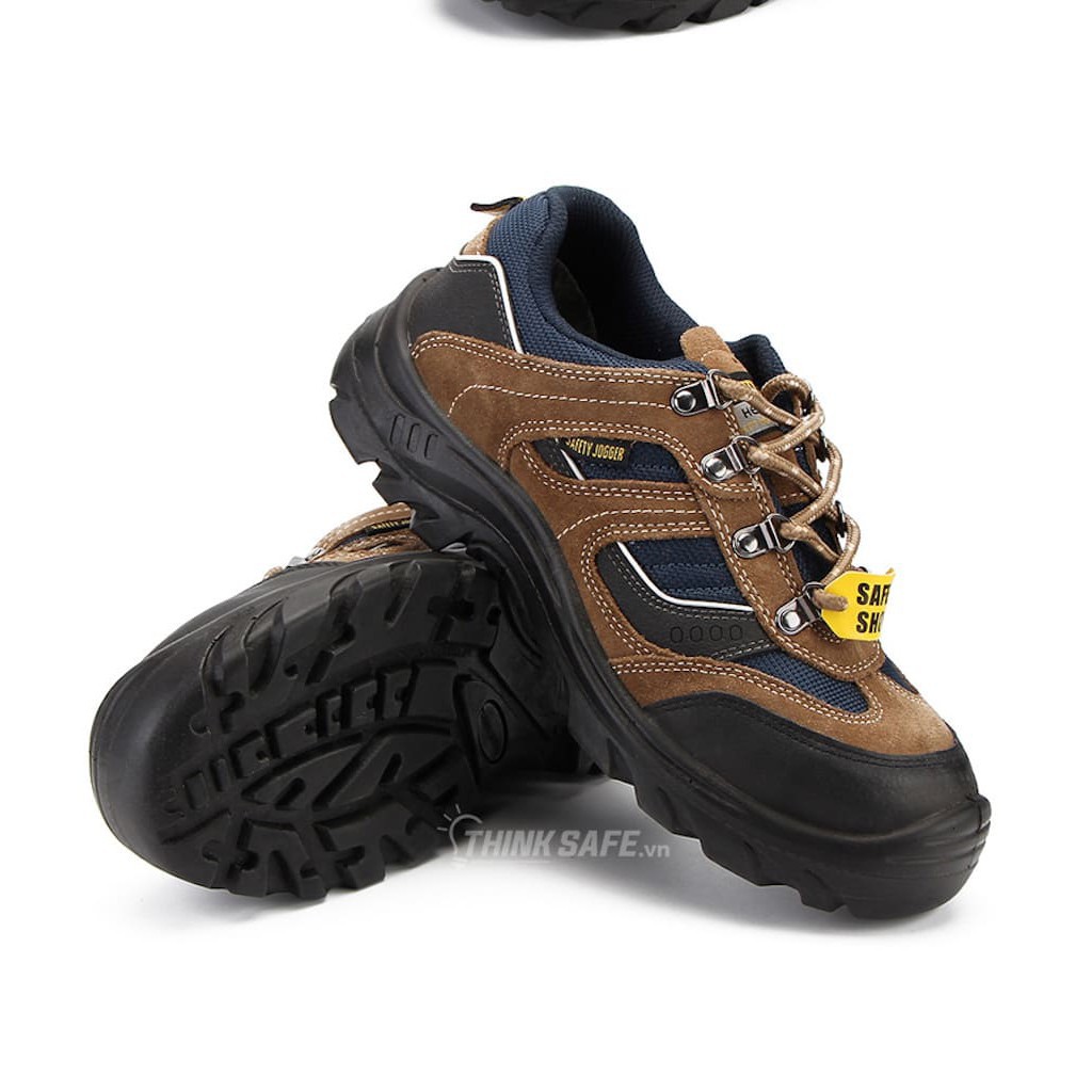 Giày bảo hộ Safety Jogger X2020 S3 thấp cổ da lộn siêu đẹp, chống trơn trượt, chống thấm nước (nâu) - Thinksafe