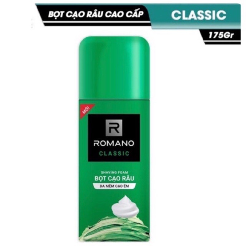 Bọt Cạo Râu Romano Shaving Foam Bọt Mịn Cạo Êm 175ml