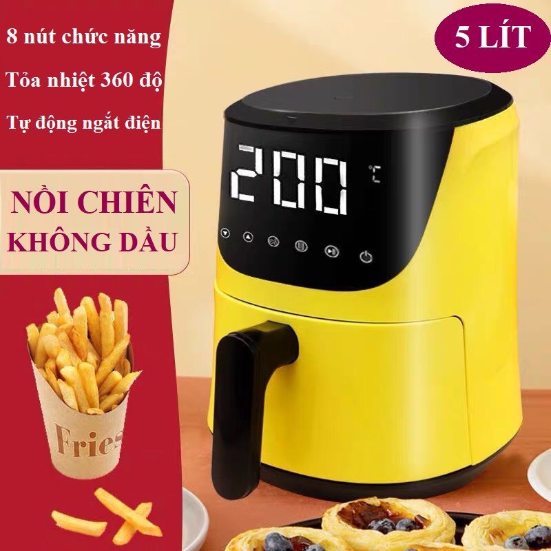Nồi Chiên Không Dầu Xiaomi - Air Fryer Dung Tích 4L Màu Vàng Công Suất 1200W Chế Biến Được Tất Cả Các Món-Hàng Chính Hãn