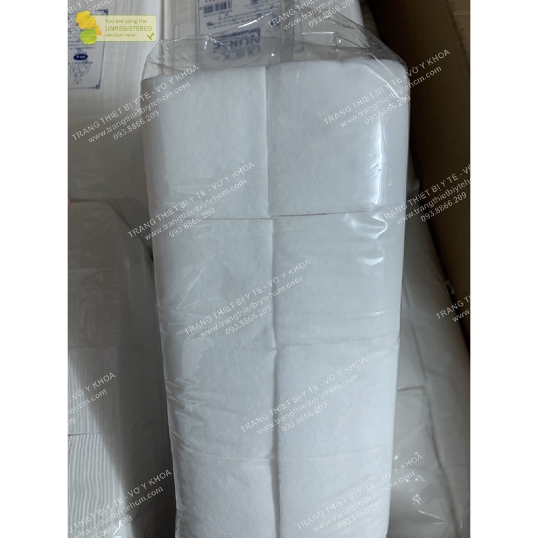 Bông Gòn y tế cắt sẵn Quick Nurse 3x3cm, 6x6cm gói 500gr