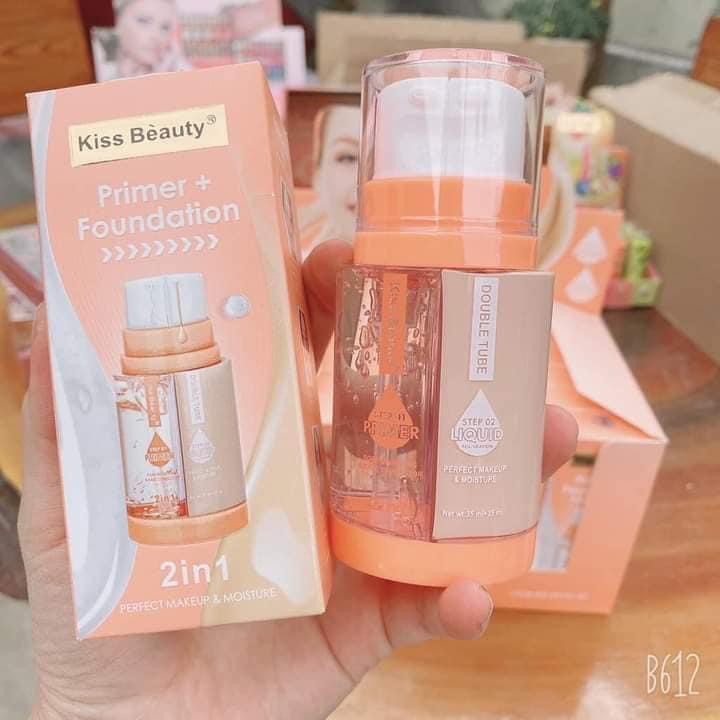 Kem lót + kem nền 2 trong 1 của kissbeauty dưỡng ẩm căng bóng