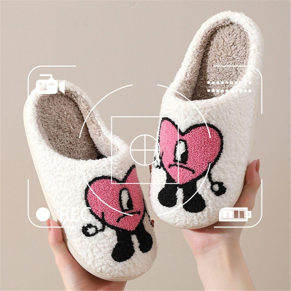 JUNE Dép Bông Đi Trong Nhà Hình Thỏ Giữ Ấm Chân Chống Trượt