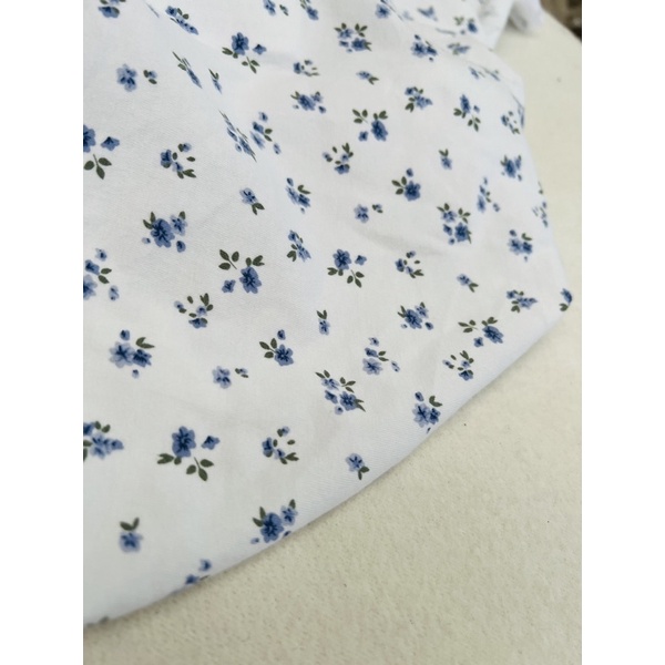 Vải thun cotton 4c Hàn hoa nhí