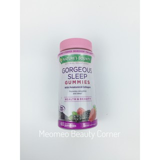 Kẹo dẻo hỗ trợ giấc ngủ Melatonin 5mg Nature s Bounty Melatonin vị trái cây (+Collagen) 60 viên Mỹ thumbnail