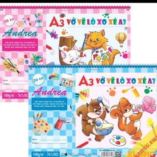 Vở vẽ KLONG lò xo xé A3 - 20 tờ; MS 711