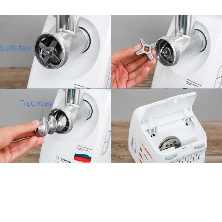 Máy xay thịt Bosch MFW3520W [ Nhập Đức - BH 12 Tháng ]