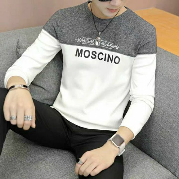 Áo thun nam tay dài cổ tròn moscino- L06 | BigBuy360 - bigbuy360.vn