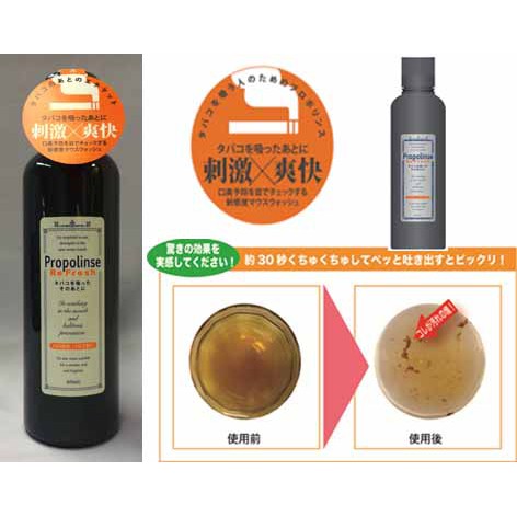 NƯỚC SÚC MIỆNG PROPOLINSE DÙNG CHO NGƯỜI HÚT THUOC LÁ CHAI 600ML - HÀNG NHẬT NỘI ĐỊA