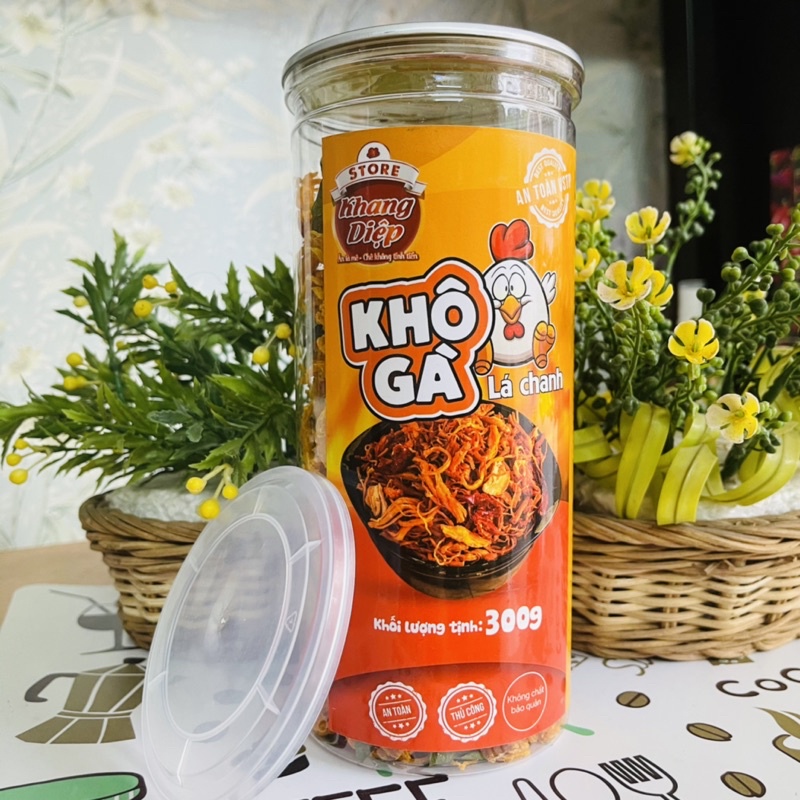 Khô gà lá chanh 300g Khang Diệp đồ ăn vặt Hà Nội