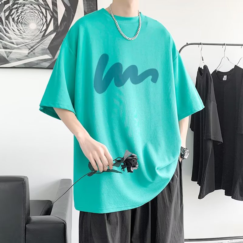 Áo Thun cotton Tay Ngắn Dáng Rộng In Họa Tiết Độc Đáo Phong Cách hip-hop Hàn Quốc Cỡ Lớn M-8XL Thời Trang unisex