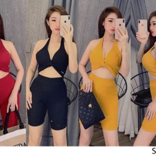 Sét quần ngắn áo hở eo sexy