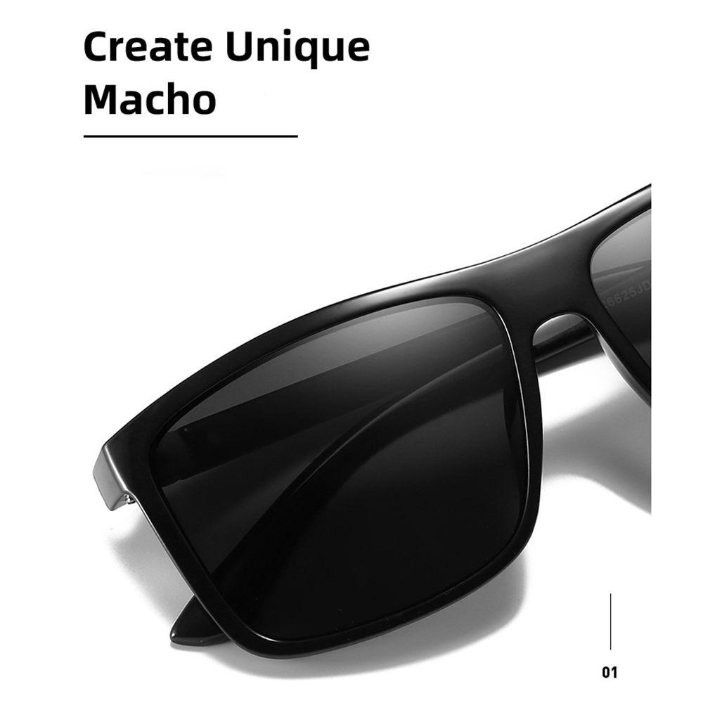 Kính Mát Phân Cực Mặt Vuông Thời Trang Đua Xe Cho Nam Và Nữ