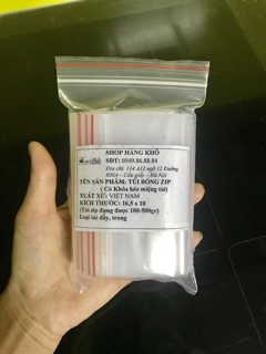 100gr Túi zip loại dầy gồm các kích cỡ