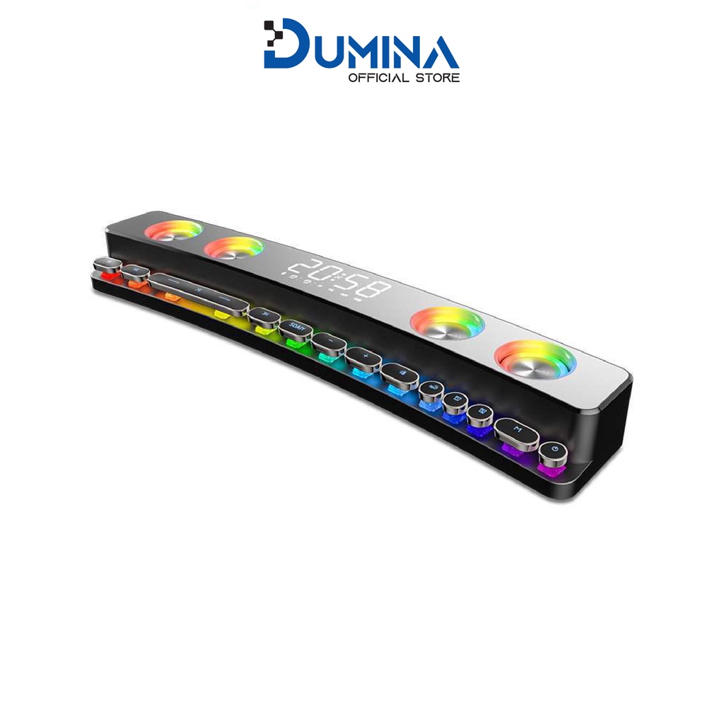 Loa Bluetooth LED RGB quang phổ 10 chế độ Led cao cấp - Tích hợp Đồng hồ + Nhiệt độ, Kết nối PC, TV