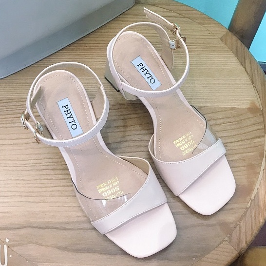 Hàng Cao Cấp Sandal Chất Liệu Microfiber Siêu Bền, Siêu Mềm CHIMOKA Cho Nữ Gót Trụ 6cm 5060