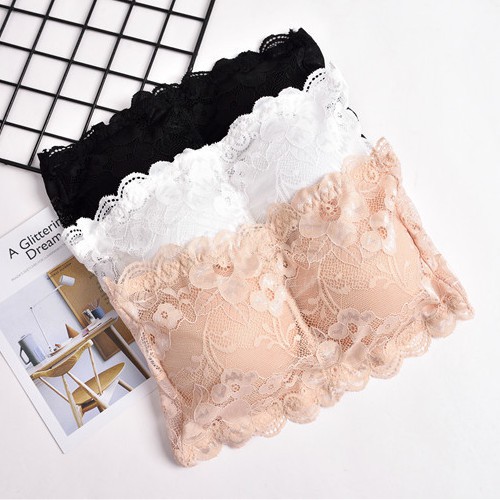 Áo Lót Bra Quây Ren Áo Ống Vanvene phù hợp mặc áo trễ áo hở vai free size 40-53kg, vòng ngực 75-90cm - CHỒNG TỤT A258