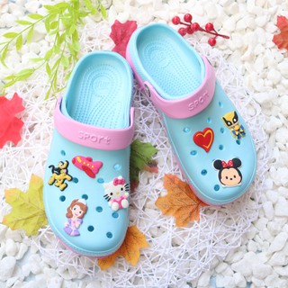 HÌNH THẬT - TẶNG 10 STICKER - DÉP SỤC CÁ SẤU SIÊU NHẸ ĐI MƯA SIZE NỮ P2 - KHAHANHCM