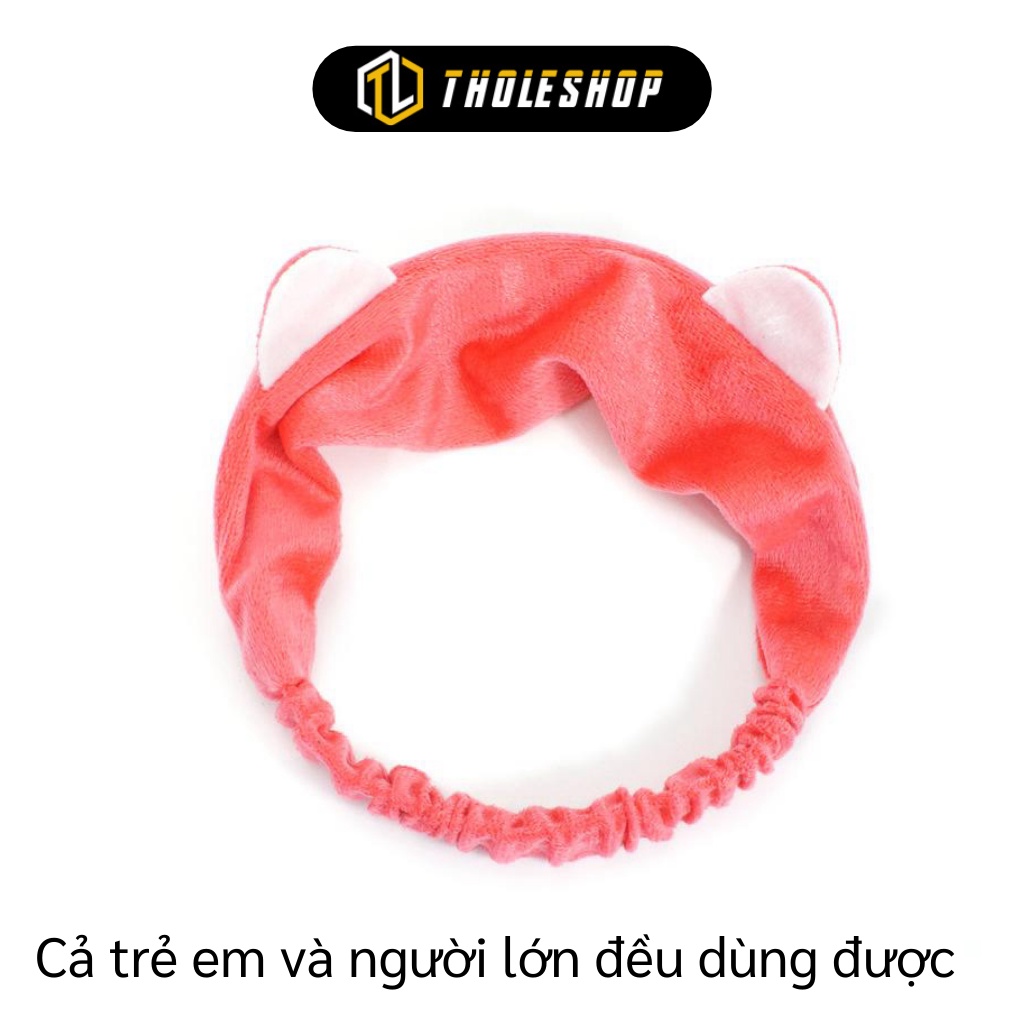 Băng Đô Rửa Mặt - Băng Đô Cài Tóc Vải Nhung Tai Mèo Nhiều Màu Siêu Xinh 8429