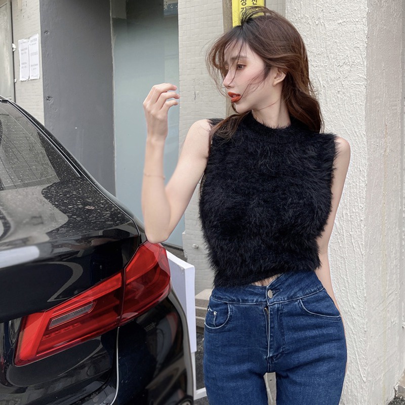 Áo Không Tay Màu Sắc Đơn Giản Thời Trang Hàn Quốc