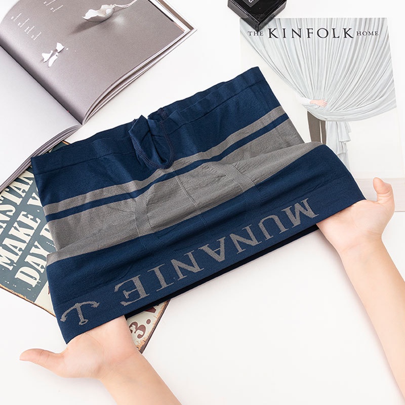 Quần Lót Boxer Thể Thao Nam Không Đường May Thoáng Khí Thoải Mái Phong Cách Nhật Bản Mới