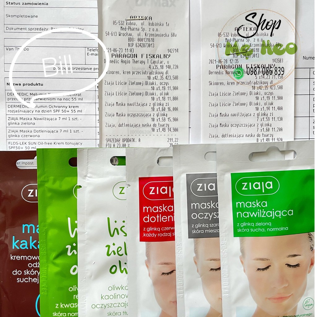 Mặt nạ đất sét Ziaja 7ml giúp dưỡng ẩm, tái tạo da, mờ thâm, sáng da, phục hồi da