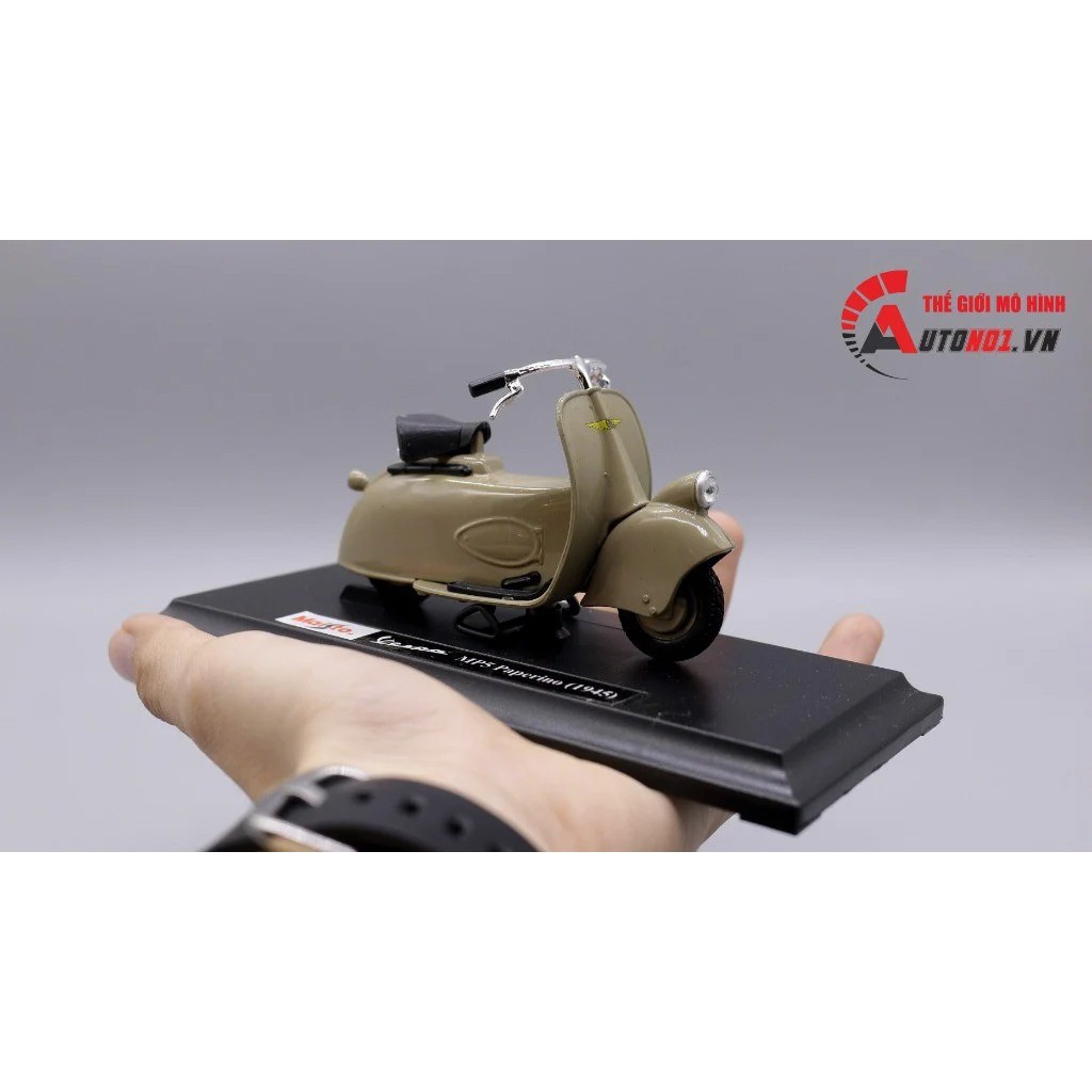 MÔ HÌNH VESPA MP5 PAPERINO 1945 1:18 MAISTO 4784