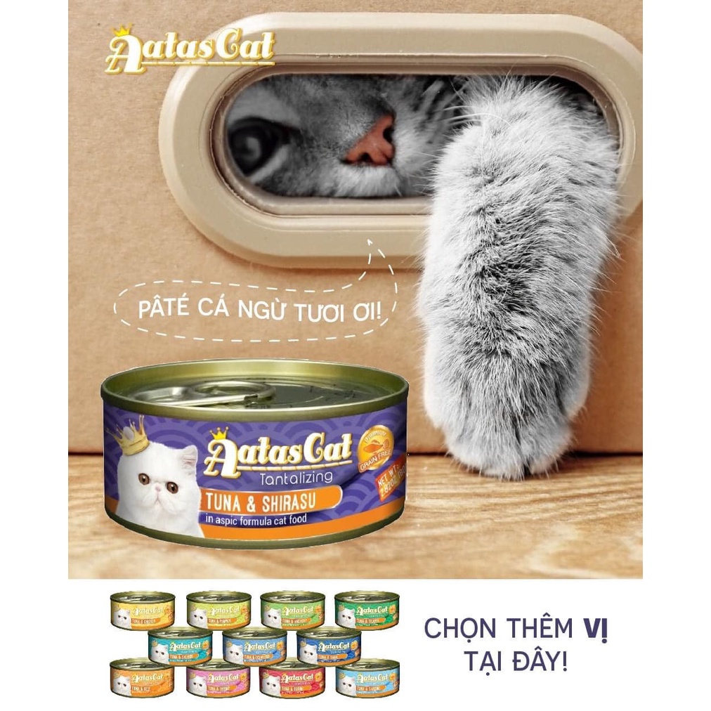 Aatas Cat Pate 80g - Pate Thịt Sợi Cho Mèo