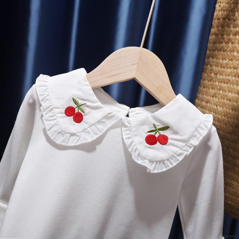 Áo cotton tay dài in họa tiết cherry