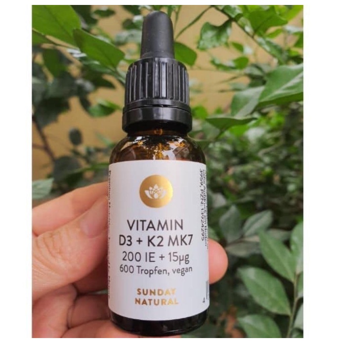 Vitamin D3 K2 MK7 Sunday Natural Đức 20ml tăng chiều cao cho bé từ sơ sinh - Shop Viloet