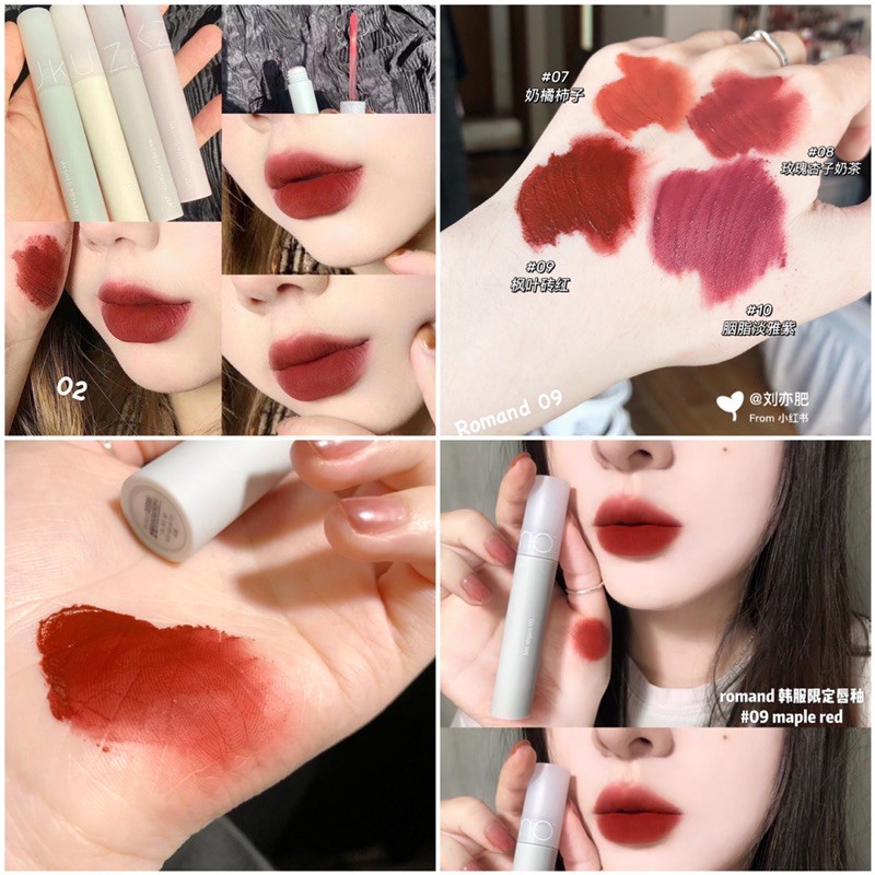 Son Kem Lì Tông Màu Cổ Điển, Lên Màu Chuẩn Chocolate Dupe Romand Lip Glaze