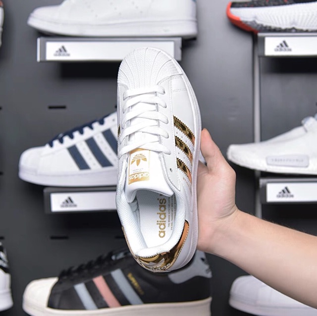 XẢ KHO THANH LÝ [Sẵn] ADIDAS SUPERSTAR GOLD giày thể thao cao cấp dành cho nam và nữ [XIÊU RẺ]