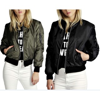 Áo khoác bomber vải dù thời trang nữ cá tính